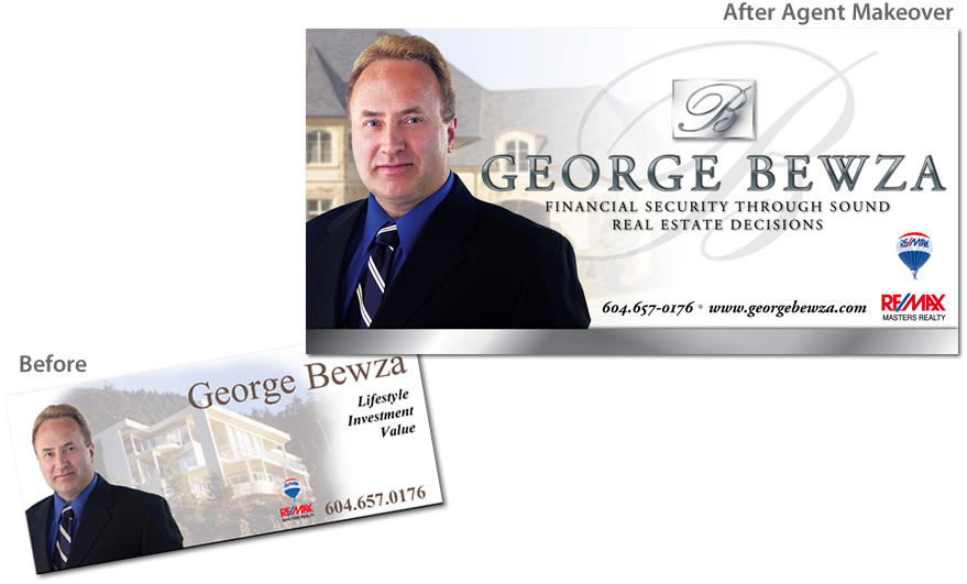 Before and after branding samples