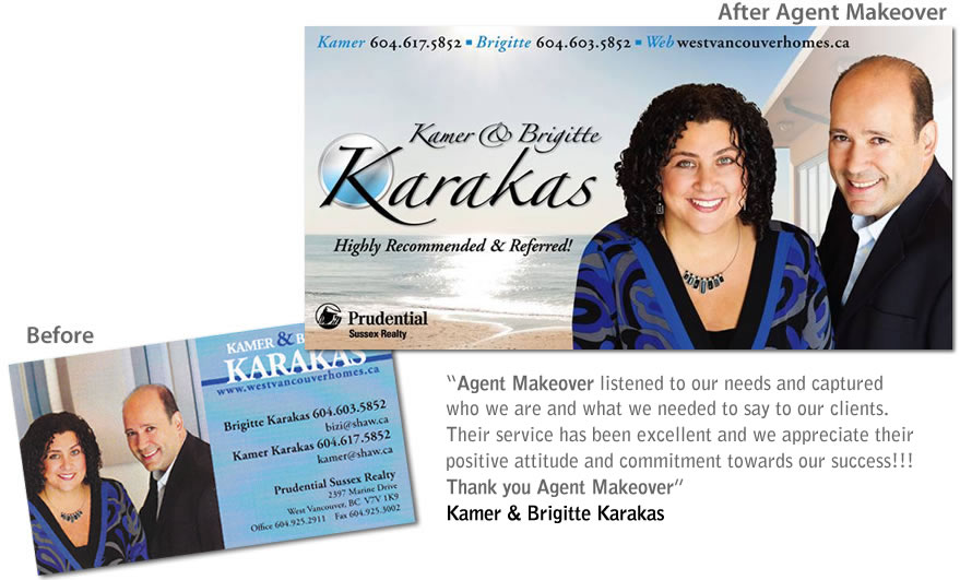 Before and after branding samples