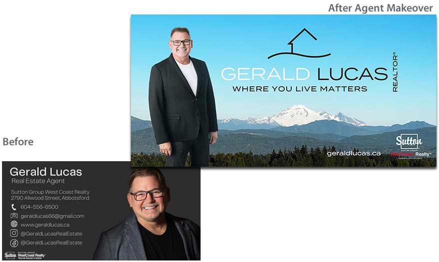 Gerald Lucas Before and After Agent Makeover